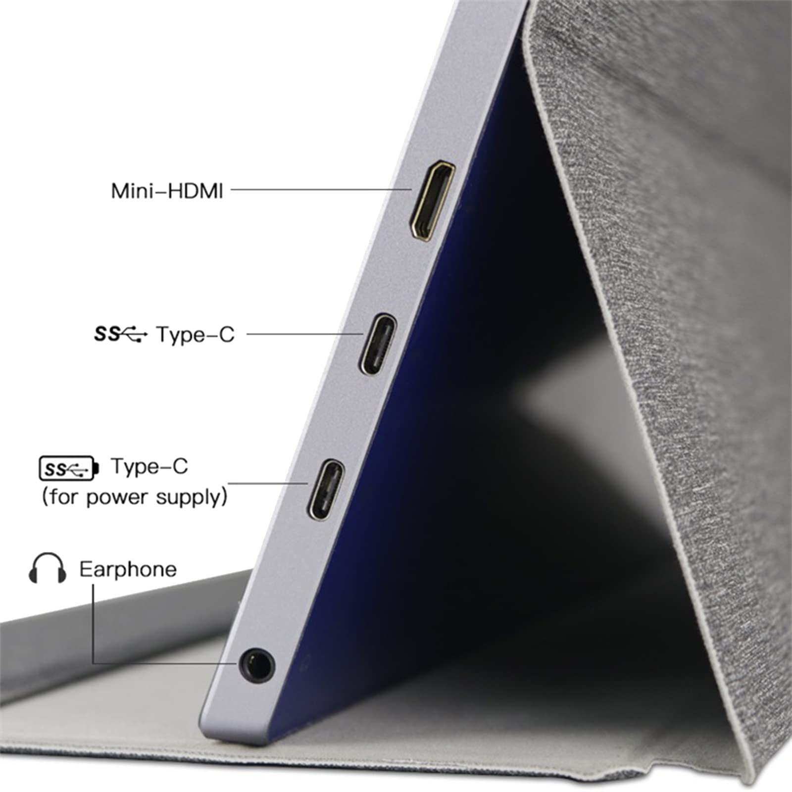 Slim and Portable IPS HD Monitor, Cell Phone Computer a line Connection with The Same Screen Extender 15.6-inch Portable Monitor