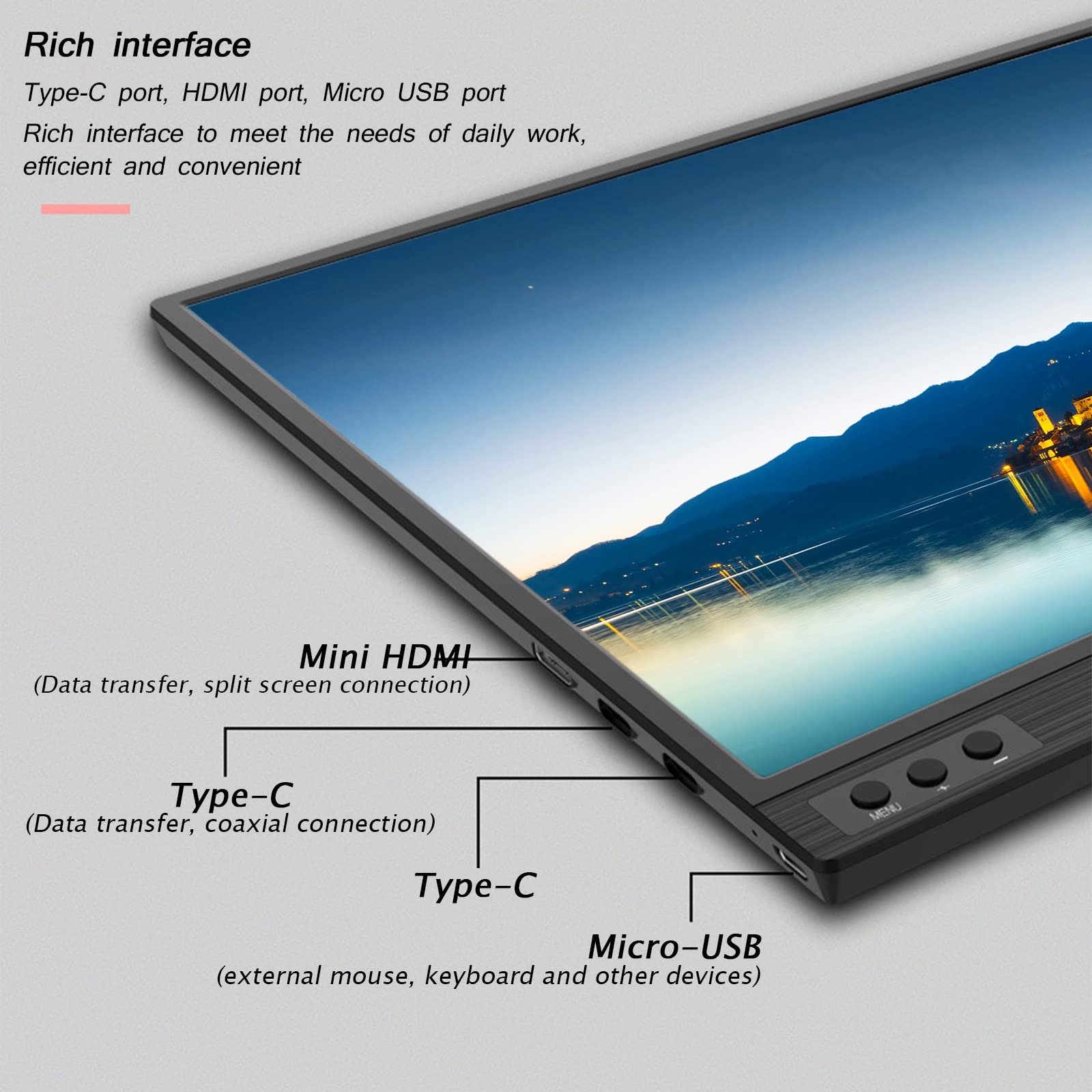 Cell Phone/Computer External Expansion Screen 15.6-inch Portable HD Display Without Touch Function