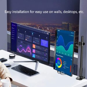 Portable Monitor - 13.3 Inch Full HD 1080P IPS Screen for Laptop Portable Built-in Dual Speakers Monitor, Portable Monitor