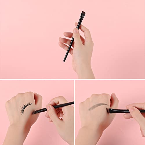 6pcs Fine Angled Eyeliner Brush, Precision Eyeliner Eyebrows Makeup Brush Set Angled Eyeliner Concealer Ultra Flat Thin Brush Beveled Eyebrow Curved Brush