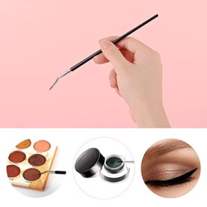 6pcs Fine Angled Eyeliner Brush, Precision Eyeliner Eyebrows Makeup Brush Set Angled Eyeliner Concealer Ultra Flat Thin Brush Beveled Eyebrow Curved Brush