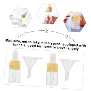 SHERCHPRY 20pcs With and Liquid Funnels Cosmetic Funnel Travel Containers Clear Empty Frosted Mini Essential Perfume Jars Dropper Sample Ml Refillable Bottles Essence for Bottle