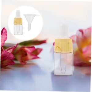 SHERCHPRY 20pcs With and Liquid Funnels Cosmetic Funnel Travel Containers Clear Empty Frosted Mini Essential Perfume Jars Dropper Sample Ml Refillable Bottles Essence for Bottle