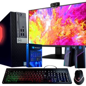 Dell Optiplex 5060 (RGB) Desktop Computer | Quad Core Intel i5 (3.2GHz) | 8GB DDR4 RAM | 500GB SSD Solid State | 22in LCD Monitor | RGB Ultimate Desktop Kit | Windows 11 Pro (Renewed)