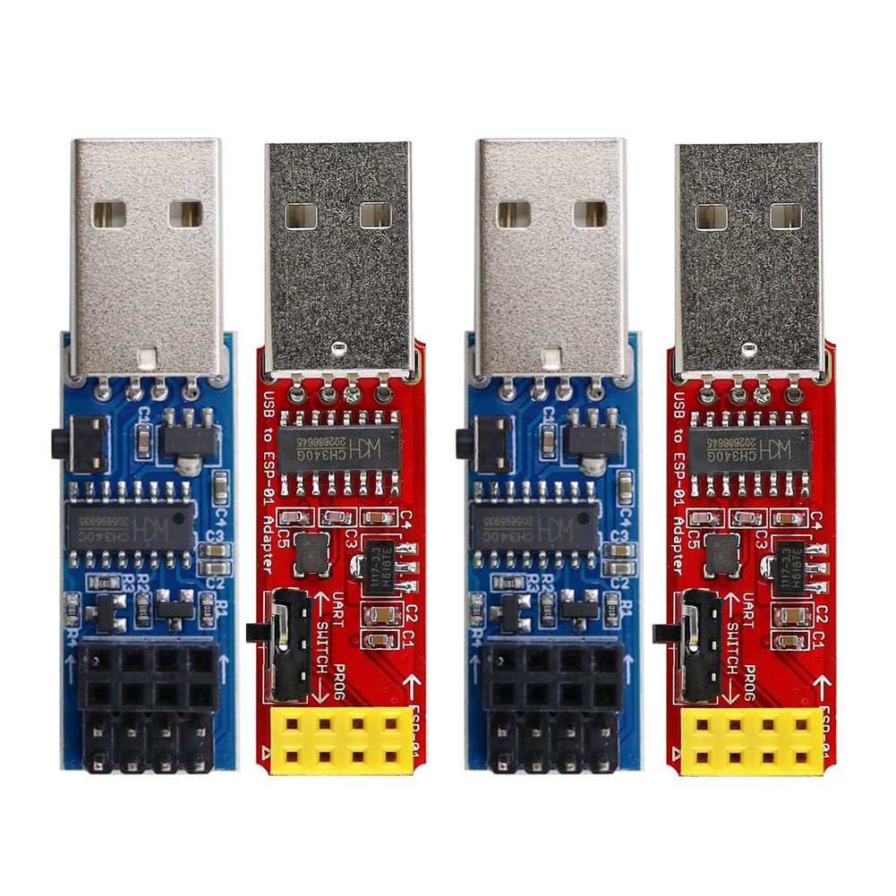 Bundle of ESP01 ESP-01S Programmer UART USB to ESP8266 WiFi Wireless PROG (4pcs)