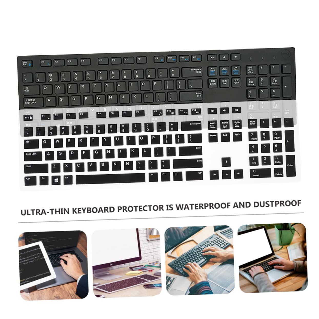 ULDIGI 1 Pc Keyboard Protector Keyboard Protective Cover Anti-Leak Keyboard Cover Keyboard Protective Film Practical Protection Cover Chocolate Shape Keyboard Cover