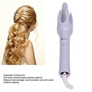 Auto Hair Curler Wand, Automatic Ceramic Curling Iron Wand Prevent Scald 100-240V Rotating Hair Styling Portable for Travel for Lady (US Plug)