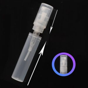 ccHuDE 20 Pcs 2ml Plastic Perfume Tubes Portable Refillable Spray Bottle Mini Travel Atomizer Bottle Clear Perfume Sample Vials Makeup Sparys Containers