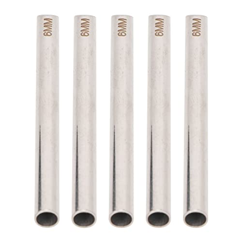 Piercing Receiver Tubes, 5pcs 45 Degree Angle Stainless Steel Piercing Receiver for Earrings (6mm)