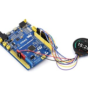 Waveshare 1.28inch Round LCD Display Module with Touch Panel, 240×240 Resolution, IPS, SPI and I2C Communication, Compatible with Raspberry Pi 5/4B/3B/Zero/Zero W/Zero 2W/Pico/Pico W/Pico WH