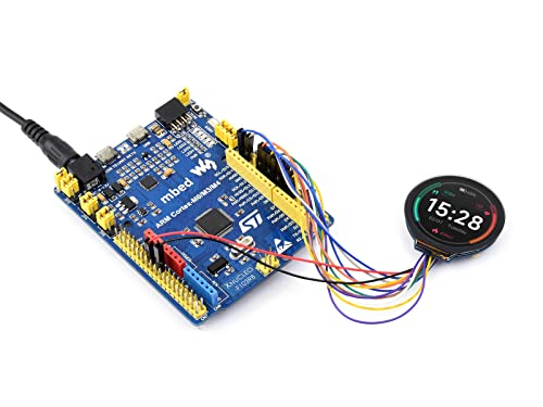 Waveshare 1.28inch Round LCD Display Module with Touch Panel, 240×240 Resolution, IPS, SPI and I2C Communication, Compatible with Raspberry Pi 5/4B/3B/Zero/Zero W/Zero 2W/Pico/Pico W/Pico WH