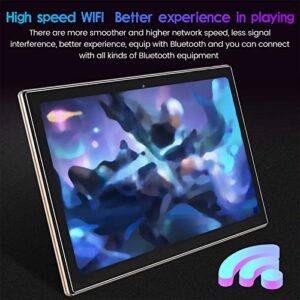 pstuiky Hd 10.0-inch Tablet Computer 8-core Android 5.1 Ultra-Thin Screen Face-Recognition Learning Small Game Video Office Tablet Supports Sim Communication Function 4000mAh Battery (Blue)