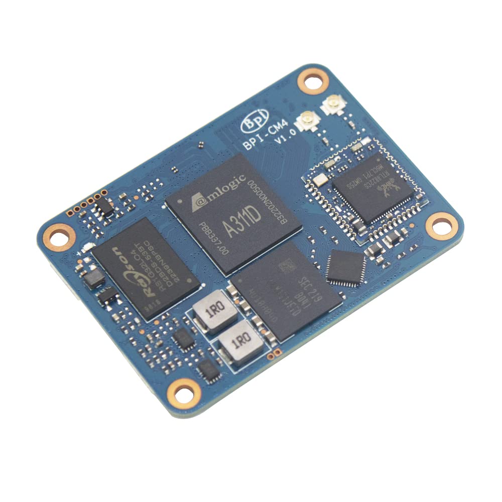 youyeetoo Banana Pi BPI-CM4,Raspberry Pi CM4 Compatible, Amlogic A311D Quad Core ARM Cortex-A73, 4G LPDDR4 16G eMMC Onboard WIFI5,Minipcie 26PIN Run Android Armbian Linux (BPI-CM4)