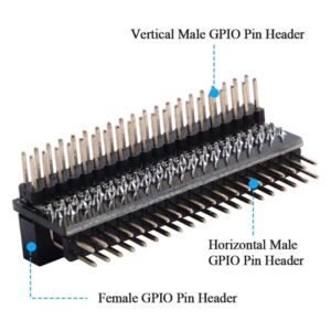 40Pin GPIO Edge Expansion Board for Raspberry Pi 4B/3B+/3B/2B /Zero One-to-Two 40Pin Expansion Board Side Pin Header Multiplexing