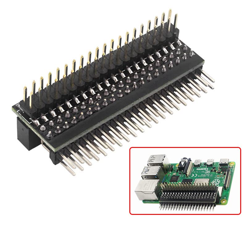 40Pin GPIO Edge Expansion Board for Raspberry Pi 4B/3B+/3B/2B /Zero One-to-Two 40Pin Expansion Board Side Pin Header Multiplexing