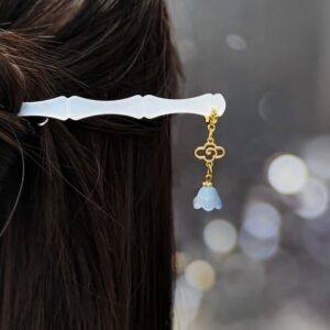 hanfu hair sticks chinese style acetate hairpins hair fork leaf pendent tassel flower pendent hair pins(c)