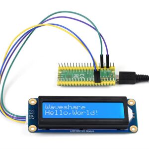 waveshare LCD1602 I2C Module AiP31068 Controller,16x2 Characters LCD Display,White Color with Blue Background 3.3V/5V, for Arduino/Raspberry Pi/Raspberry Pi Pico/Jetson Nano/ESP32/STM32