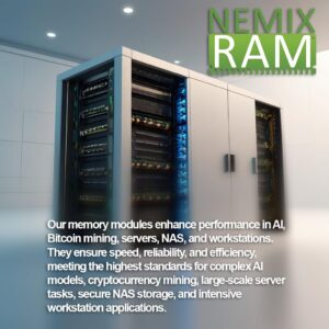 NEMIX RAM 128GB (2X64GB) DDR4 3200MHZ PC4-25600 4Rx4 1.2V 288-PIN ECC LRDIMM Load Reduced Server Memory KIT Compatible with Dell PowerEdge R650 Rack Server