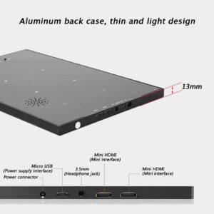 Serchou IPS Wide Viewing Angle HD Monitor Computer External Extension Screen 13.3 inches Thin and Light Portable