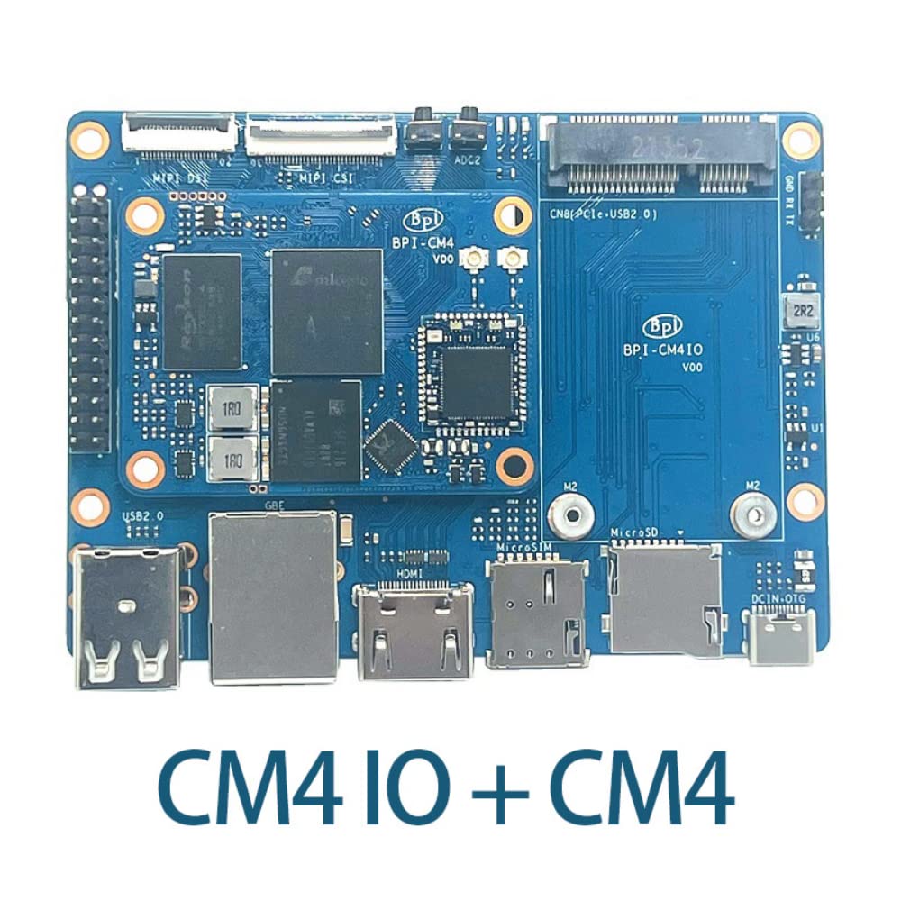 youyeetoo Banana Pi BPI-CM4,Raspberry Pi CM4 Compatible, Amlogic A311D Quad Core ARM Cortex-A73, 4G LPDDR4 16G eMMC Onboard WIFI5,Minipcie 26PIN Run Android Armbian Linux (BPI-CM4)