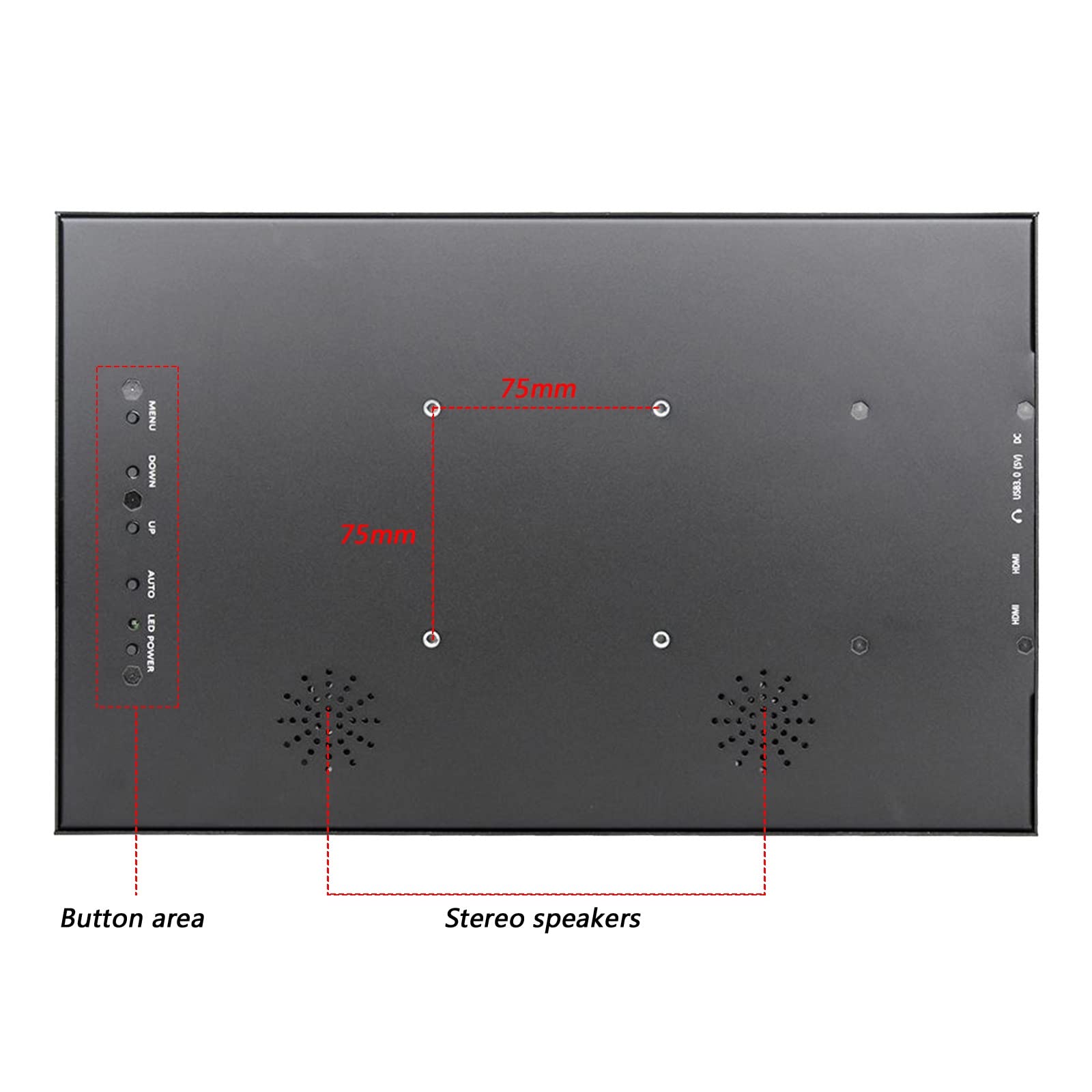 Serchou IPS Wide Viewing Angle HD Monitor Computer External Extension Screen 13.3 inches Thin and Light Portable