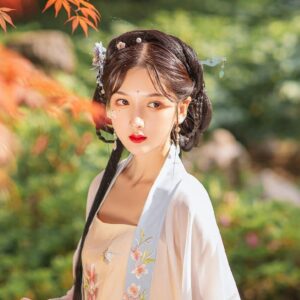 Hanfu Hair Sticks Chinese Style Acetate Hairpins Hair Fork Leaf Pendent Tassel Flower Pendent Hair pins(C)