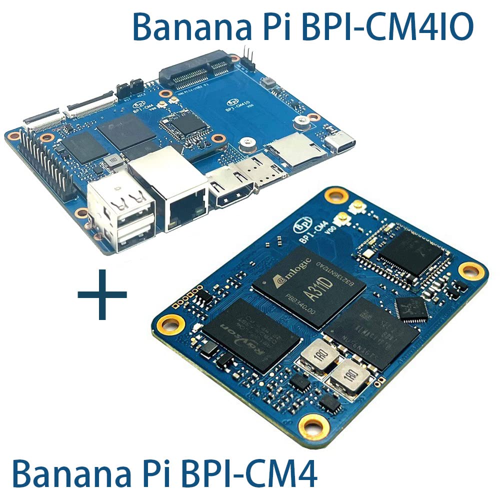 youyeetoo Banana Pi BPI-CM4,Raspberry Pi CM4 Compatible, Amlogic A311D Quad Core ARM Cortex-A73, 4G LPDDR4 16G eMMC Onboard WIFI5,Minipcie 26PIN Run Android Armbian Linux (BPI-CM4)