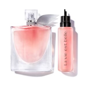 lancôme la vie est belle eau de parfum refillable duo - floral & sweet women's perfume set including 3.4 fl oz & refill 3.4 fl oz