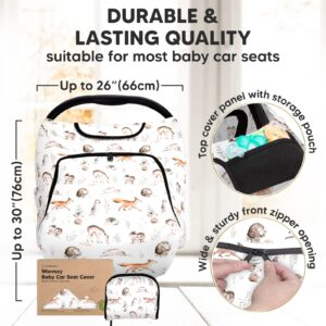 KeaBabies Diaper Bag Backpack and Car Seat Cover for Babies - Waterproof Multi Function Baby Travel Bags - Baby Car Seat Canopy for Spring, Autumn, Winter - Universal Stretch Fit Car Seat Covers