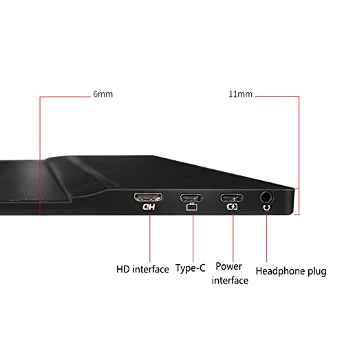 DFZ Portable Monitor, 15.6 Inch 1920x1080 HDR Slim Monitor, USB-C Portable Display