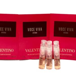 Valentino Voce Viva Intensa EDP 0.04 fl. oz. / 1.2 ml Sample Vial Glass Partially filled Spray Mini Perfume Vial Eau De Parfum (Set of 3)