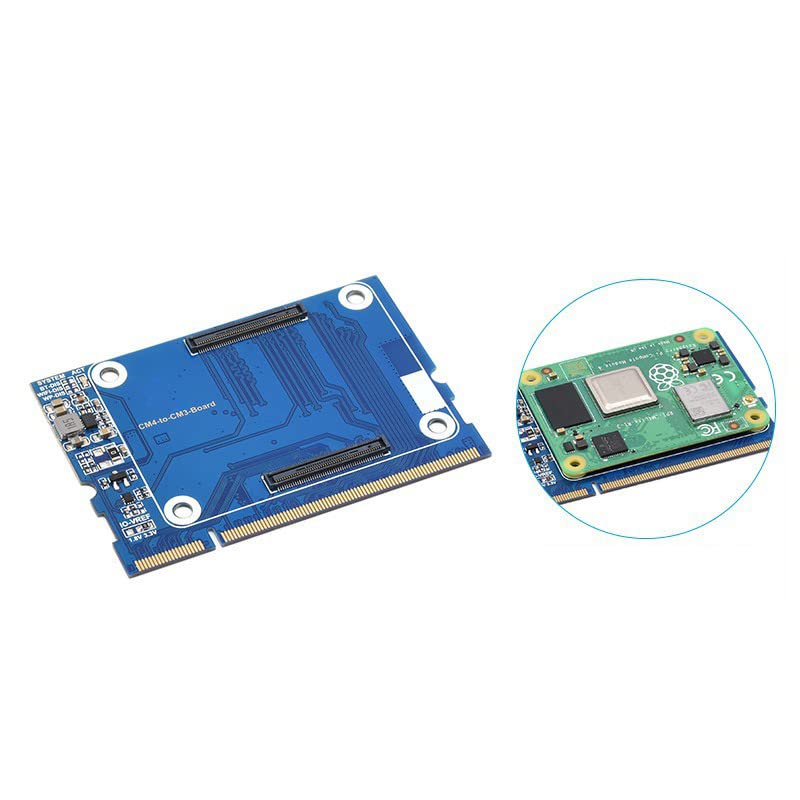 Expansion Board for Raspberry Pi Computer Module with Standard CM4 Socket to CM3 Adapter Interface Board Expansion Card Dual Video Output Replacement Base Board