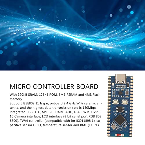 Microcontroller Development Board, Type C Interface Micro Controller Board 150Mbps PCB Material Wide Applicability for Office