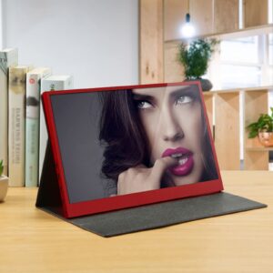 dfz 15.6 inch ips high-definition red portable monitor, hdmi computer screen projection 1080p