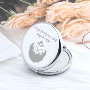 Zuo Bao Fans Gift Music Lovers Makeup Mirror Have an Ed-Cellent Day Compact Mirror Guitar Gift（Have an Ed-cellent Day）