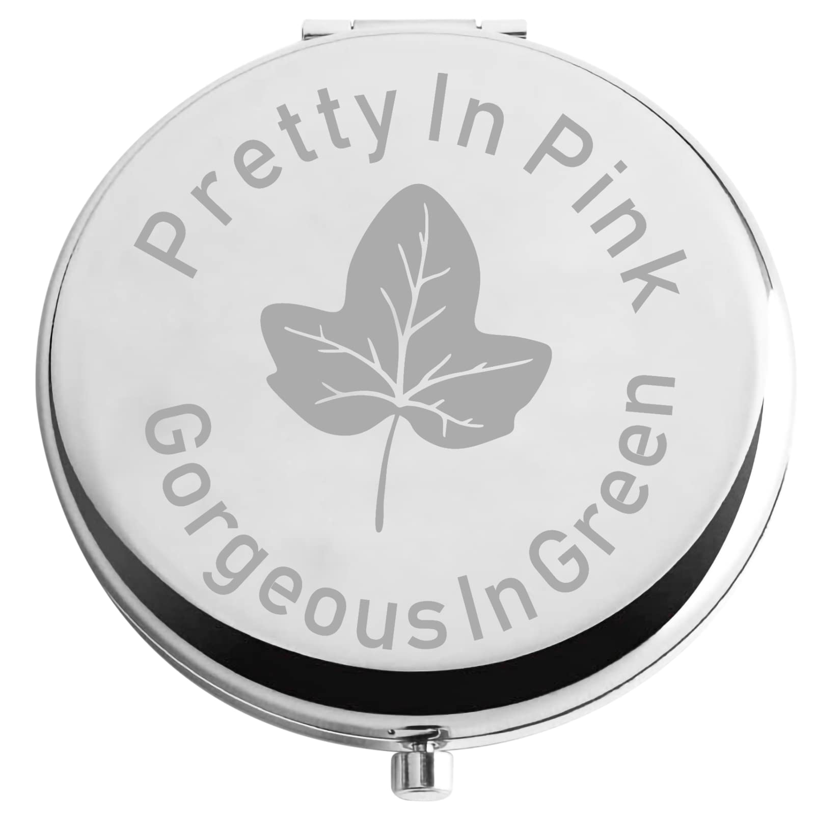 Zuo Bao 1908 Sorority Gift Sorority Compact Mirror Pretty in Pink Gorgeous in Green Makeup Mirror Gift for Women Girls Friend（Pretty in Pink）