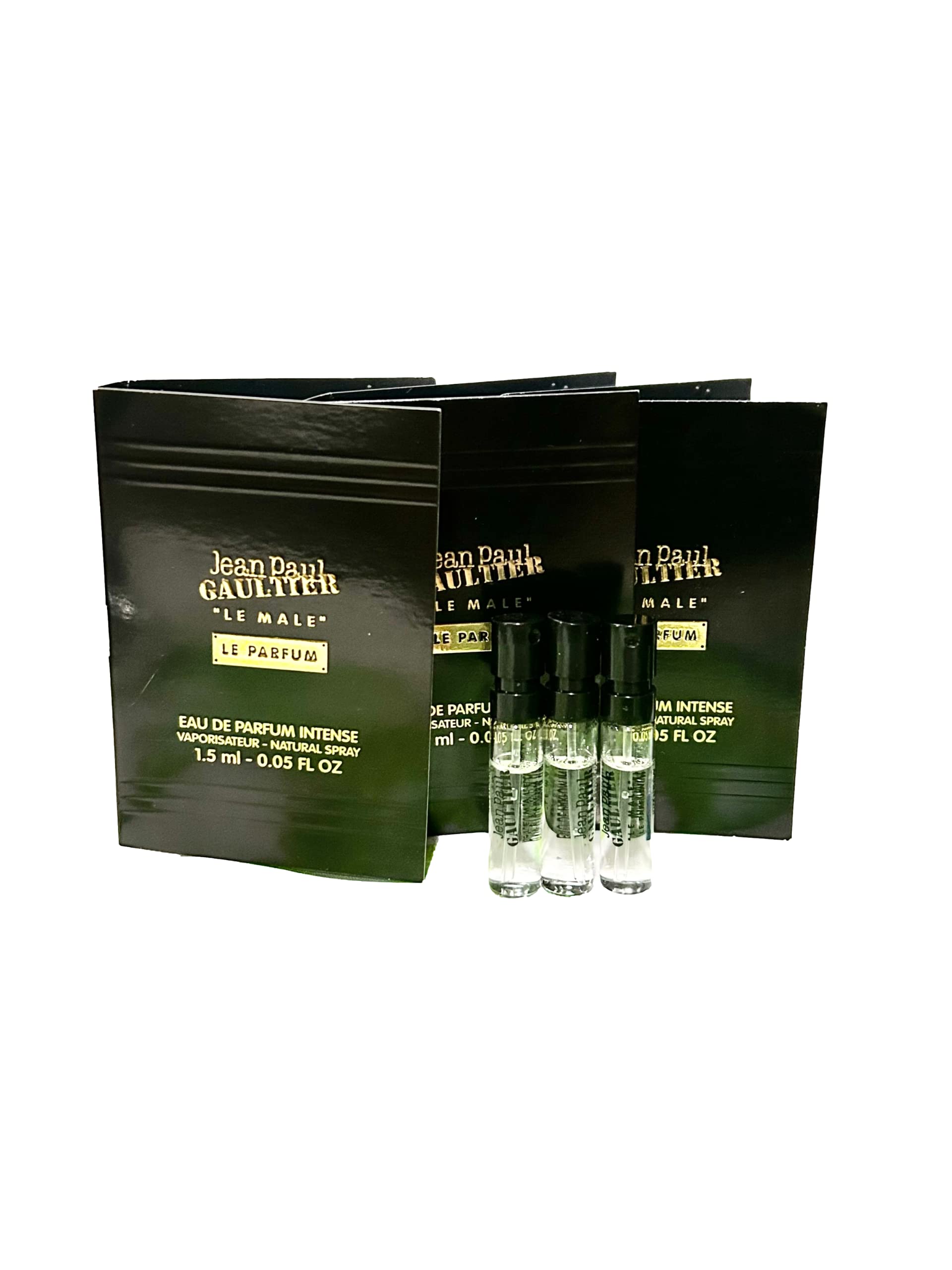 Jean Paul Gaultier Le Male Le Parfum Men Eau De Parfume Intense Sample Spray 1.5 ml / 0.05 fl oz (set of 3)