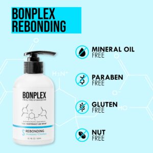 BONPLEX Perfect Bonding Hair Restore Shampoo, Treatment & Ampoule | Bond Strength | Frizz Free, Smooth & Shine| Repair Split Breakage | Damaged Hair Repair Concentrate Trio Kit (10.1oz + 6 ampoules)