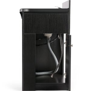 Beautystyle Shampoo Station Shampoo Bowl with Cabinet Portable Hair Wash Sink Black for Salon