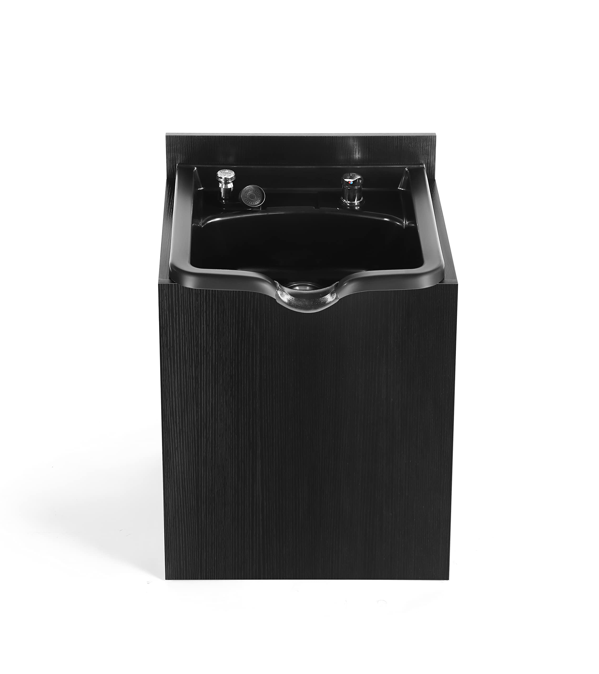 Beautystyle Shampoo Station Shampoo Bowl with Cabinet Portable Hair Wash Sink Black for Salon