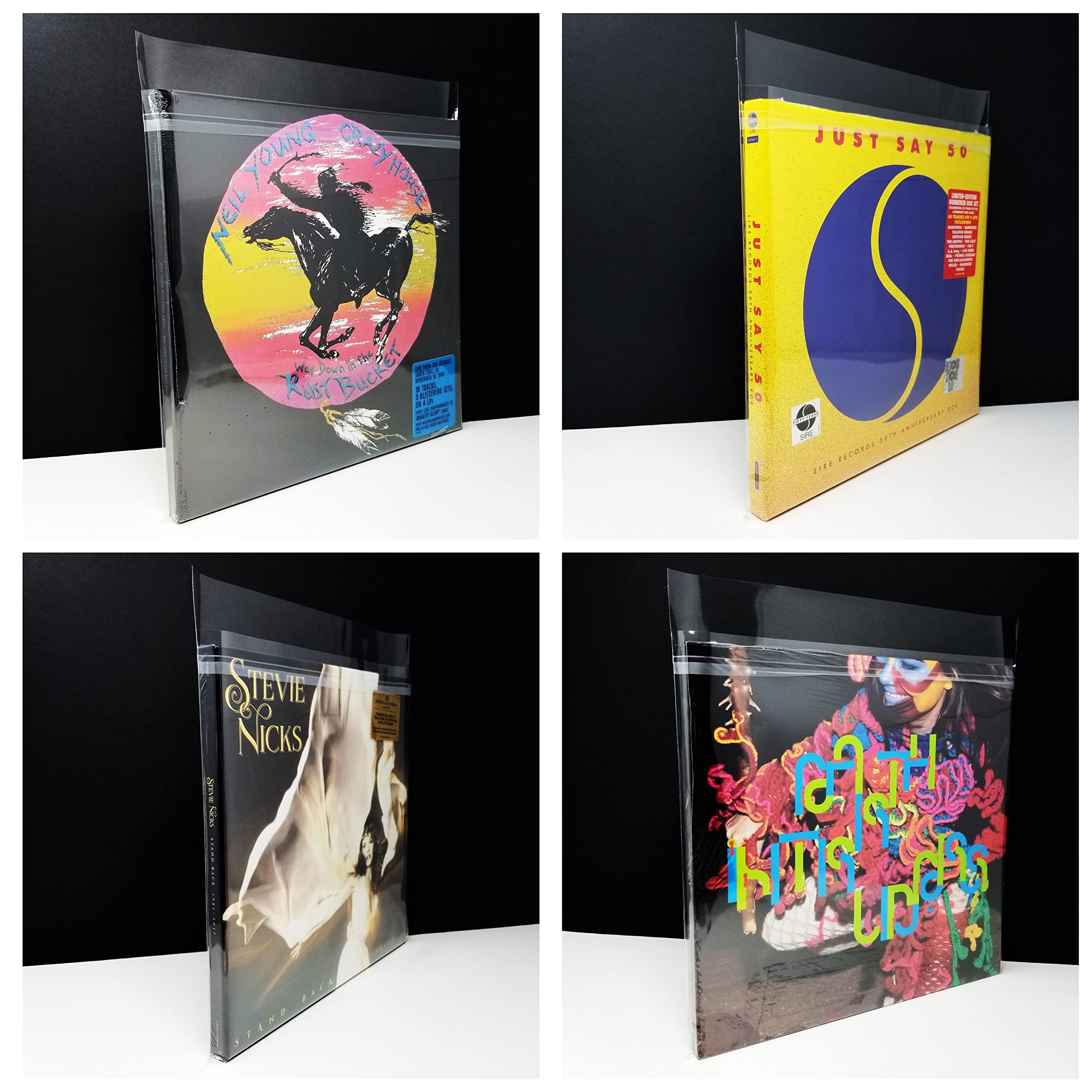 Medium Box Set Sleeves (x5) 2mil + Seal Up - Outer Plastic Resealable Poly Bags for 12" LP Vinyl Record Album Boxset (+1 Free Dj Magnet)