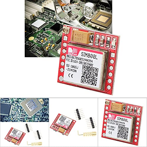 GSM Module, Plastic Phone Module Card Board MicroSIM Card TTL Serial Port 3.7~4.2V GSM Module Kit GPRS Module, for Industry Electronic Component (Without Antenna)