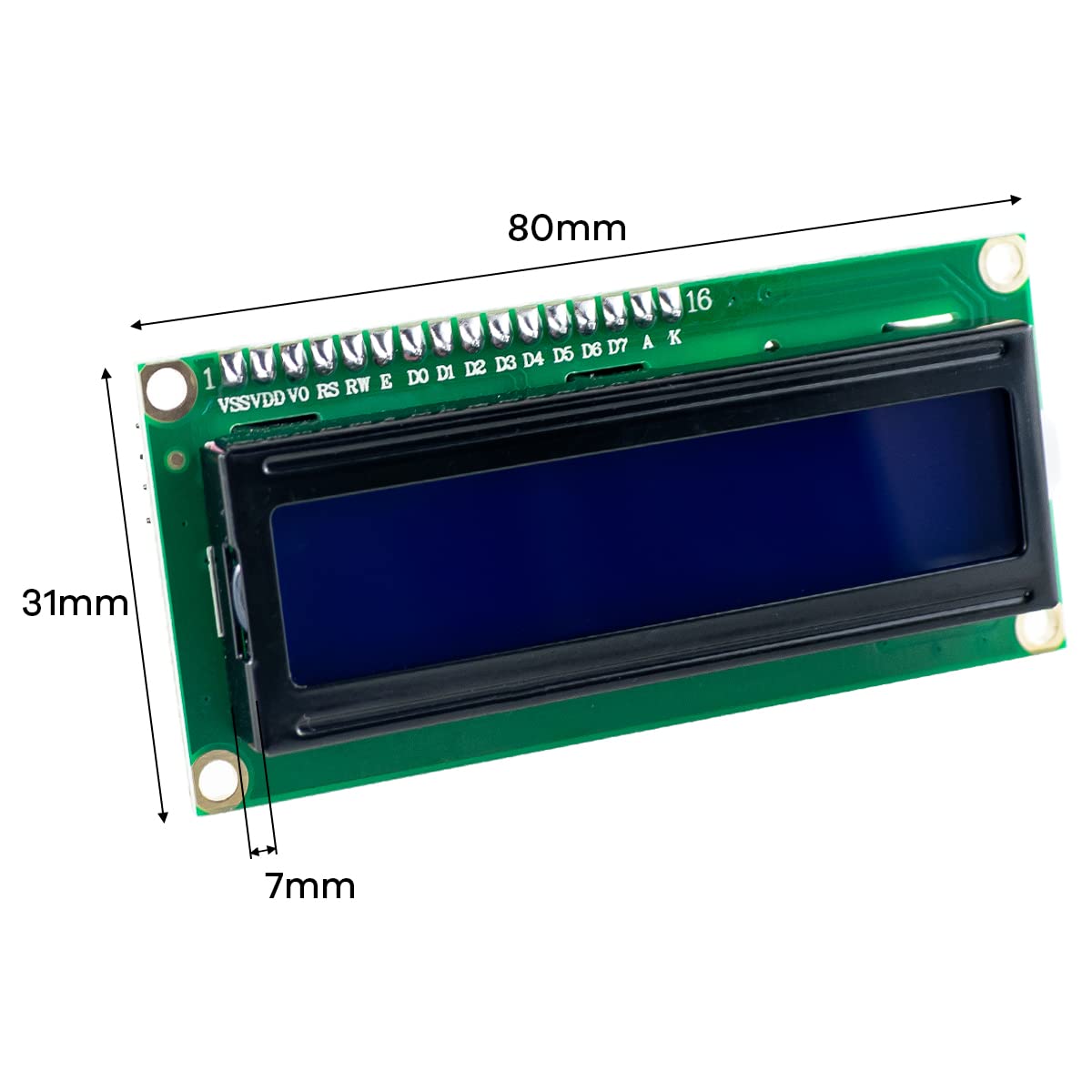 Hosyond 3pcs I2C IIC 1602 LCD Display Module 16x02 LCD Screen Module for Arduino Raspberry Pi