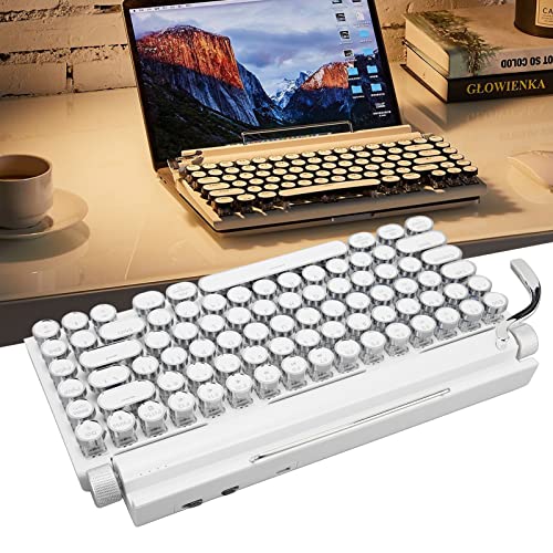 Cosiki Gaming Keyboard, Mechanical Keyboard with 83 Keys Blue Switch for Phone (White)