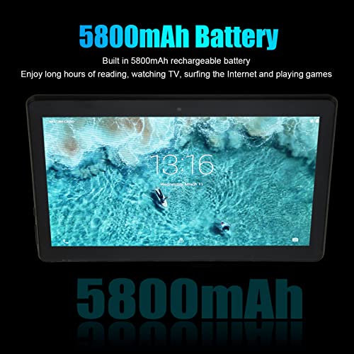 HD Screen Tablet, 4GB RAM 64GB ROM 10.1Inch 5MP Rear Tablet Computer 2560x1600 5Ghz for Entertaining (US Plug)