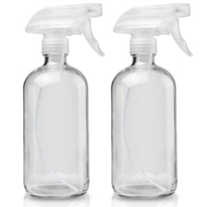 Cosywell Glass Spray Bottles Empty 16oz Boston Round Bottle Refillable Container Small Travel Containers 20ml for Toiletries TSA Approved Silicone Cream Jars