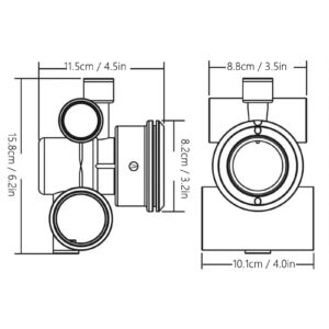 Swimming Pool Nozzle, Plastic Swimming Pool Spa Nozzle No Water Leakage Strong Sealing Pool Jet Nozzles Swimming Pool Equipment Replacement Parts