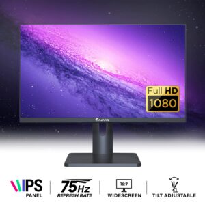 HAJAAN 24” Inch Full HD (1920 x 1080) IPS Desktop Monitor, 75 Hz Refresh Rate, Adjustable Tilt, Wall Mountable HDMI & VGA Ports | Monitor for PC, Ideal for Home & Business (S2423i)