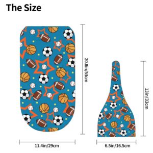 Midaivu Basketball Football Baseball Soccer Newborn Swaddle Blanket with Hat Sets Newborn Receiving Blanket for Boy Girl Swaddle Sack Shower Infant Gift