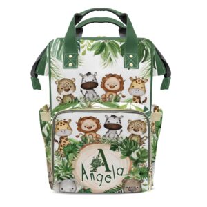 anneunique personalized cute animal palm diaper bag shoulder backpacks with name nursing bags for boys girls